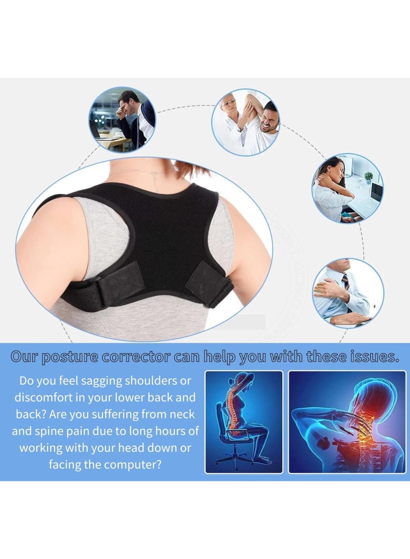 Posture Corrector-Back Brace for Men and Women- Fully Adjustable Straightener for Mid, Upper Spine Support- Neck, Shoulder, Clavicle and Back Pain Relief-Breathable - Image 4