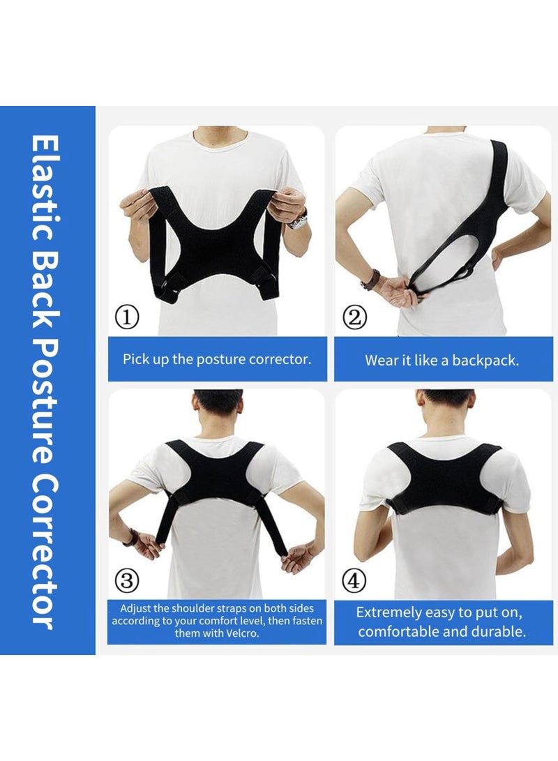 Posture Corrector-Back Brace for Men and Women- Fully Adjustable Straightener for Mid, Upper Spine Support- Neck, Shoulder, Clavicle and Back Pain Relief-Breathable - Image 3