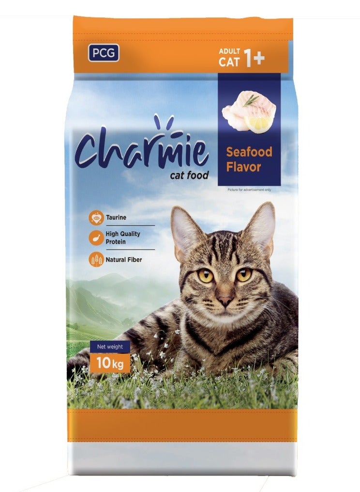 Charmie Dry Cat Food Seafood Flavor 10 kg - Image 1