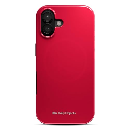 DailyObjects Enamel Bumper MagSafe Case for iPhone 17 Compatible with Mag-Safe Wireless Charging | Red Hybrid Magnetic Back Cover - Image 1
