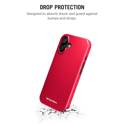 DailyObjects Enamel Bumper MagSafe Case for iPhone 17 Compatible with Mag-Safe Wireless Charging | Red Hybrid Magnetic Back Cover - Image 4