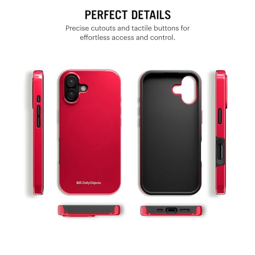 DailyObjects Enamel Bumper MagSafe Case for iPhone 17 Compatible with Mag-Safe Wireless Charging | Red Hybrid Magnetic Back Cover - Image 5