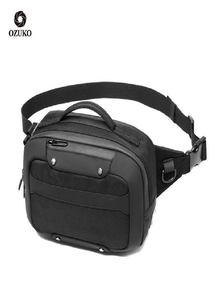 Eckek - OZUKO Men's Waist Bag Outdoor Multifunctional Camouflage Chest Bag Tactical Storage Large Capacity Messenger Bag - Image 1