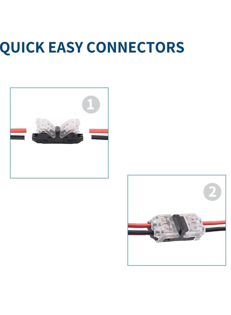 Captaintech Low Voltage Wire Connectors, Wire Tap 20-24 Gauge Wire Connectors Splicer, I Type 2 Pins - 16 Pack - Image 3