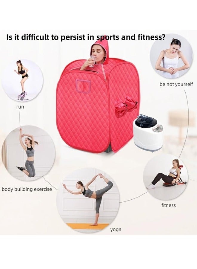 بيوينتي ساونا لشخصين ، صندوق ساونا ، منزل بخار محمول قابل للطي ، غرفة سبا خيمة شخصية ، صندوق كابينة مولد ساونا مع قدر بخاري لفقدان الوزن المنزلي - Image 3