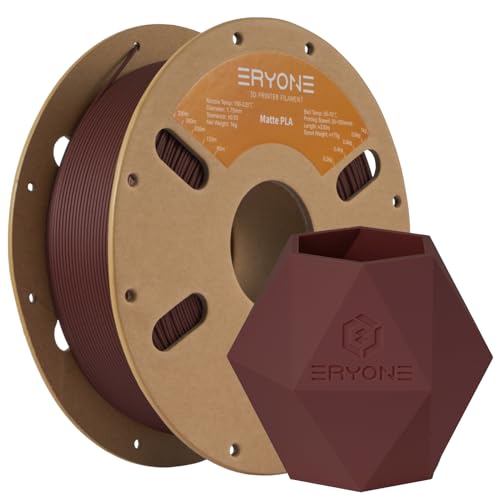 ERYONE Matte 3D Printer PLA Filament 1.75 +/- 0.03mm, Matte Filament PLA 1KG(2.2LBS) Spool, Ruby Red - Image 1