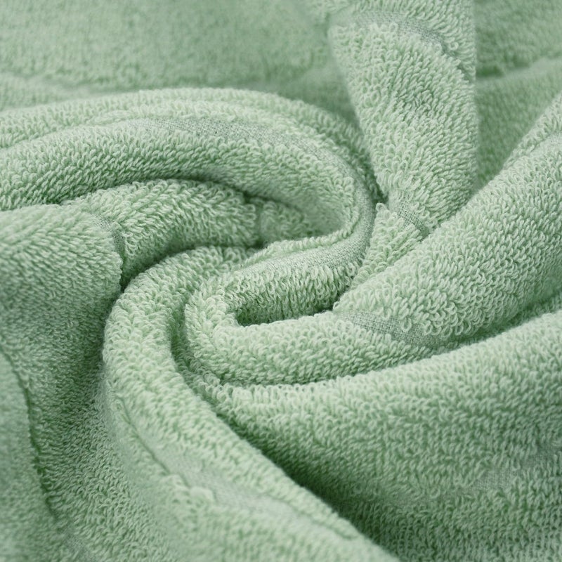 Jacquotha Hand Towels 2 Pack - Sage Green Wavy Striped Hand Towels for Bathroom, 100% Natural Cotton Soft Absorbent Decorative, 13x29 Inches - Image 4
