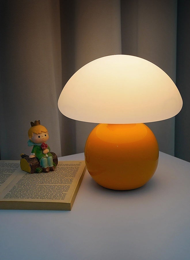 Forthcan Mushroom Table Lamp, Decorative Bedside Night Light for Bedroom, Living Room or Study, Vintage Glass Design with Soft Ambient Lighting - Image 3