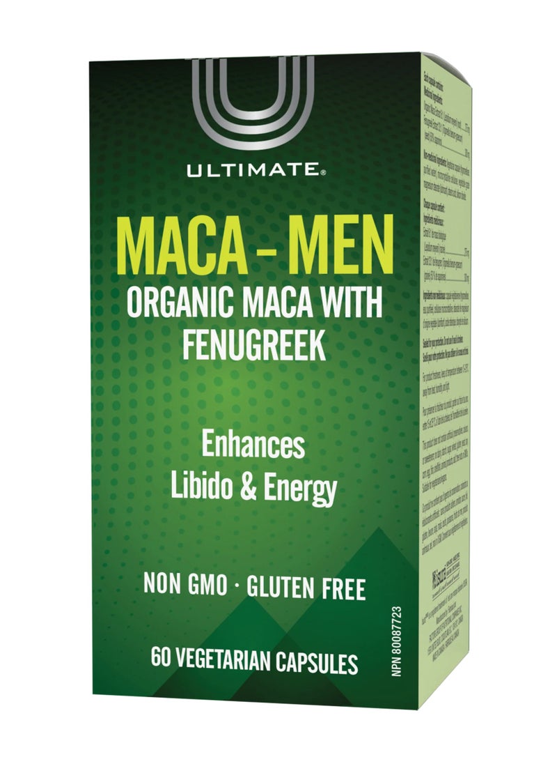 Ultimate Ultimate Maca Men with Fenugreek, 60 Vcaps – Vitality & Testosterone Support 