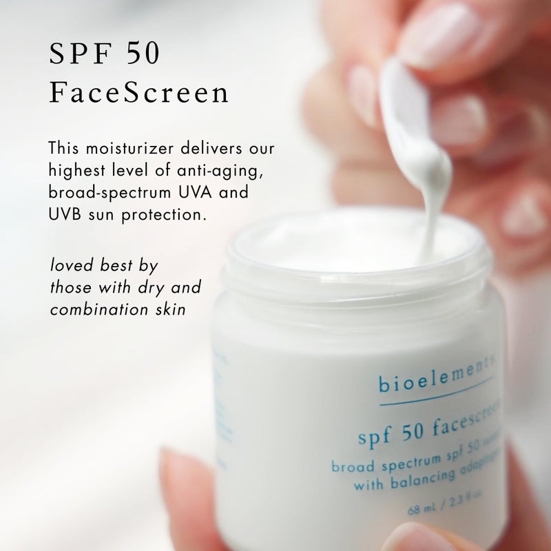 Bioelements SPF 50 FaceScreen - 2.3 oz - Antioxidant, Broad-Spectrum SPF 50 Sunscreen Moisturizer - Vegan, Gluten Free - Never Tested on Animals - Image 3