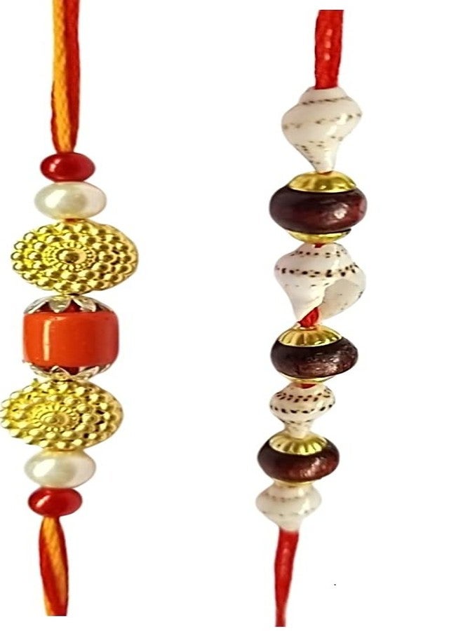 Krishna Rakhi for brother bhaiya kids designer rakhi for rakshabandhan with shankh and fancy glass beads envoirnment eco friendly combo set - Image 1