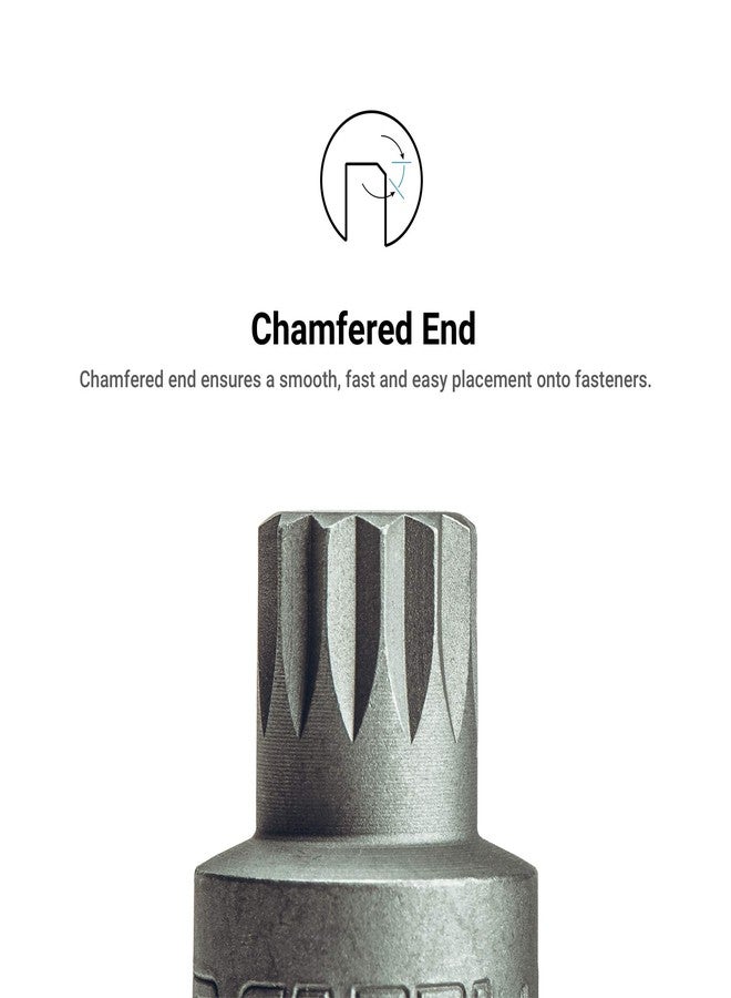 Capri Tools مقبس مفك براغي مربع ثلاثي من نوع XZN Super-Stubby مقاس 13 مم من Capri Tools (CP30044) - Image 4