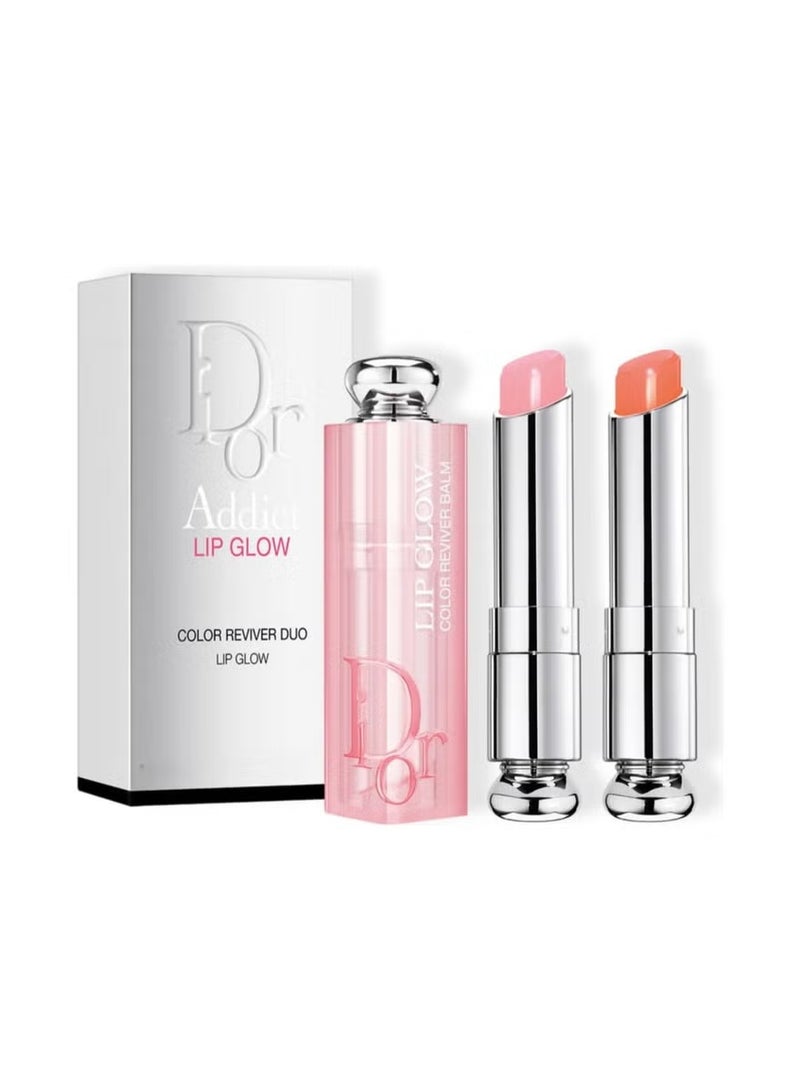 Dior Addict Lip Glow Lip Balm, Reviver Duo Pink (001) Coral (004 )Lipstick Gloss Balm Travel collection. - Image 1
