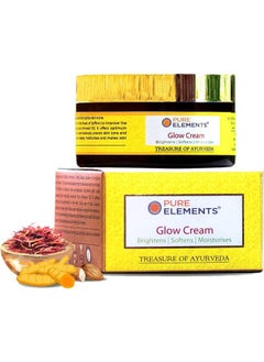 Pure Elements Glow Cream With Turmeric, Saffron & Almonds - Natural Radiance For Your Skin | Luxurious Cream - 80 Gram  - Image 1