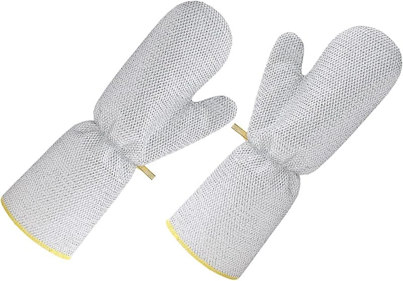 قفازات غسيل الصحون الثقيلة من الفولاذ المقاوم للصدأ مقاومة للقطع للحماية أثناء تنظيف المطبخ - Image 2