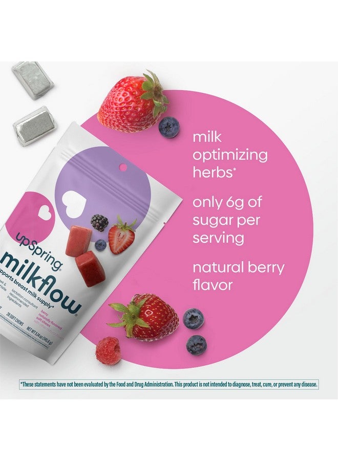 UpSpring مكملات الرضاعة من أب سبرين للرضاعة الطبيعية، وجبات خفيفة للرضاعة مع الحلبة والشوك المقدس، دعم أساسيات الرضاعة الطبيعية، إمداد حليب الثدي - توت مختلط (28 قطعة) - Image 2