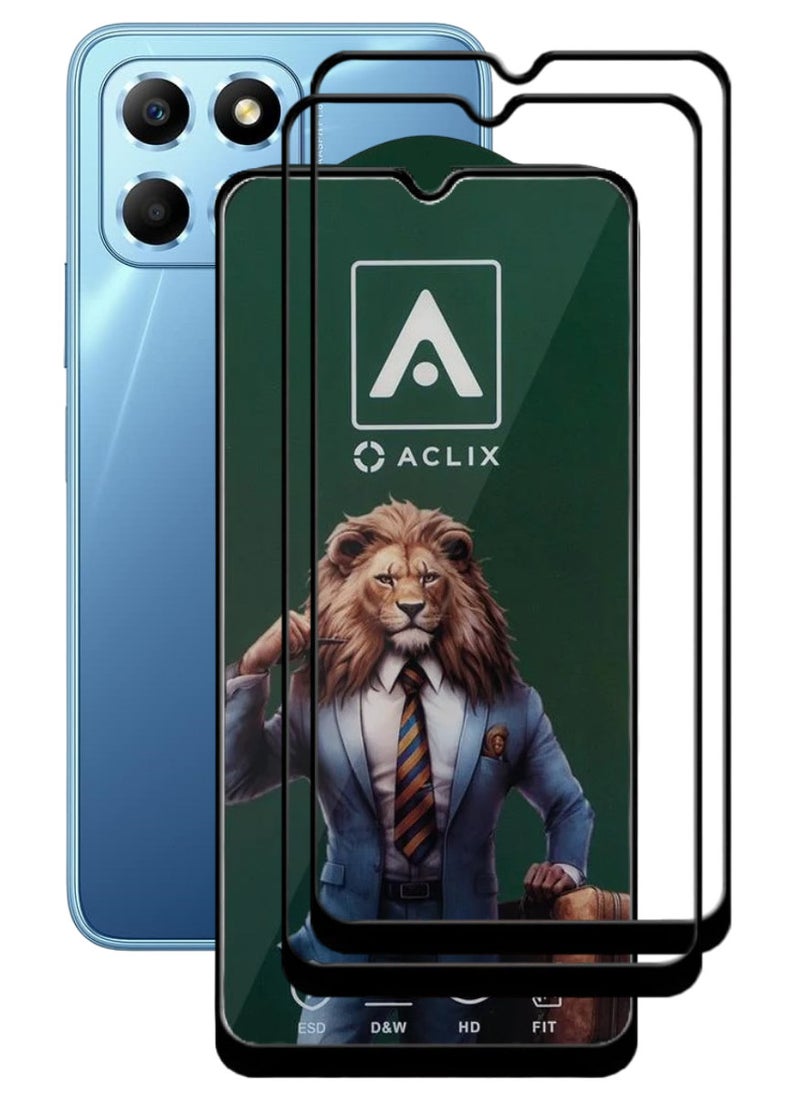 ACLIX 2 Pieces Antistatic ESD Dustproof Premium Quality High Definition Tempered Glass Screen Protector Designed For Honor X6 - Image 1