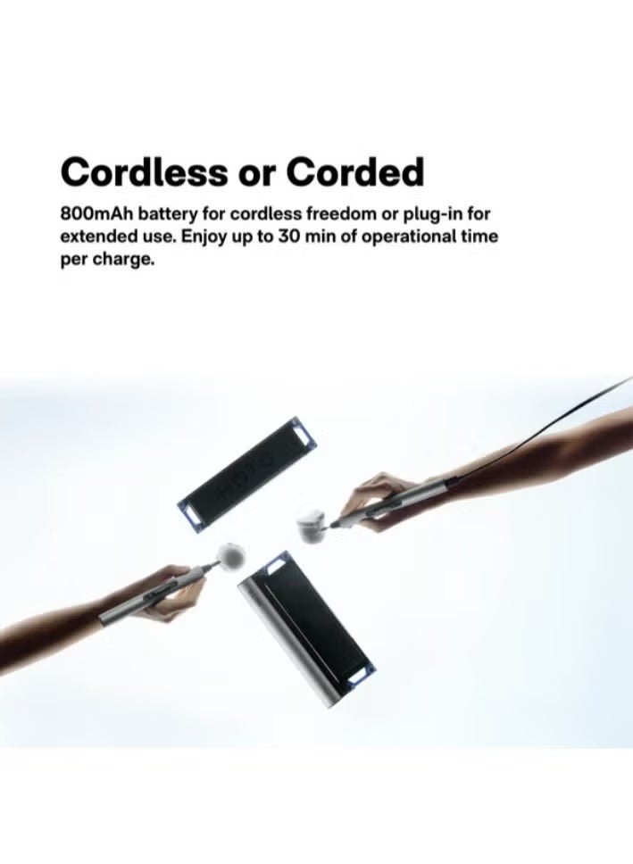 HOTO Mini Electric Grinder – Rotary Tool for DIY, Crafting, Engraving, Polishing, Sanding, Drilling – Brushless Motor, Stepless Speed Control, Cordless/Corded, USB Rechargeable, Lightweight 97g, 15000–22000 RPM, 30min Runtime - Image 5