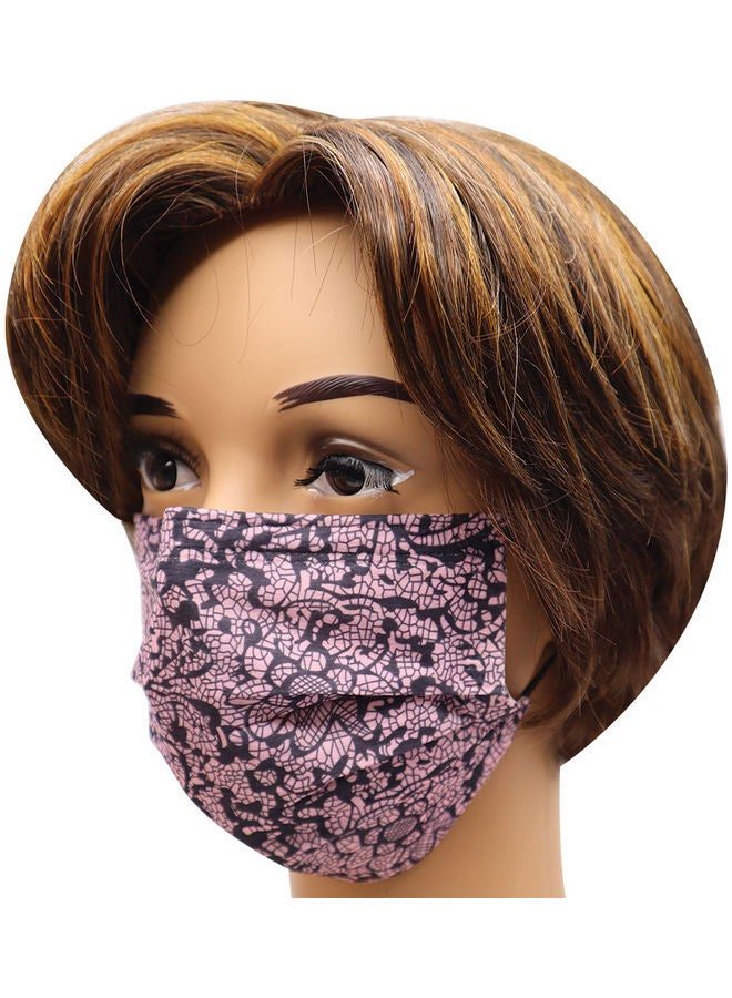 NIBEMINENT 50-Piece Lace Design Printed Face Masks For Adults - Image 2