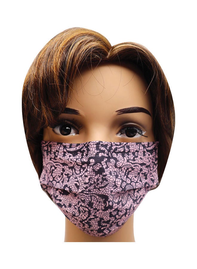 NIBEMINENT 50-Piece Lace Design Printed Face Masks For Adults - Image 1