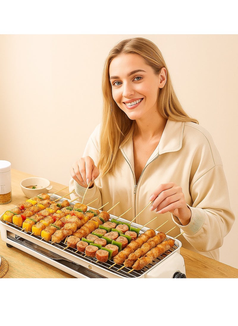 Y&D Household Smokeless Electric Barbecue Grill Electric Grill Pan Outdoor Indoor Barbecue Machine Kebab Multifunctional Electric Grill Pan Barbecue Grills Suitable for Party or People Gatherings  - Image 3