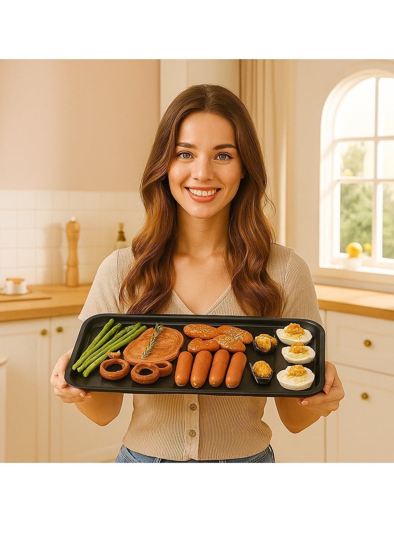 Y&D Household Smokeless Electric Barbecue Grill Electric Grill Pan Outdoor Indoor Barbecue Machine Kebab Multifunctional Electric Grill Pan Barbecue Grills Suitable for Party or People Gatherings - Image 3