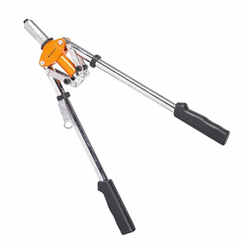 Eastman Hand Riveters 509 mm Pop Rivet Gun Fast Hitting Professional Chrome Handled Riveting Tool for Metal Furniture Automotive Home Workshop (E-3012) - Image 1