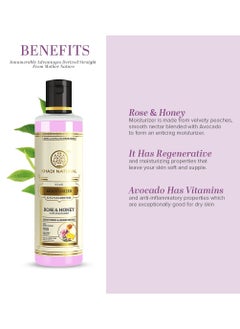 Khadi Natural Khadi Natural Moisturising Lotion Rose and Honey 210ml Smooth and radiant skin Unique non-sticky formula Keeps skin moisturized Suitable for All Skin Types  - Image 2