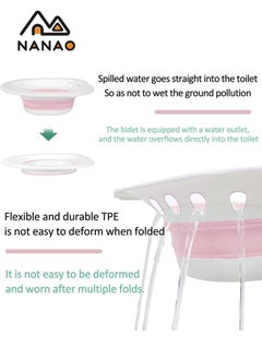 NANAO Sitz Bath for Toilet Seat,Steam Seat for Toilet, Foldable Postpartum Care Basin, Suitable for Pregnant Women, Postpartum Care, Perineum Treatment, Sitz Bath for Hemorrhoids (Pink)  - Image 5