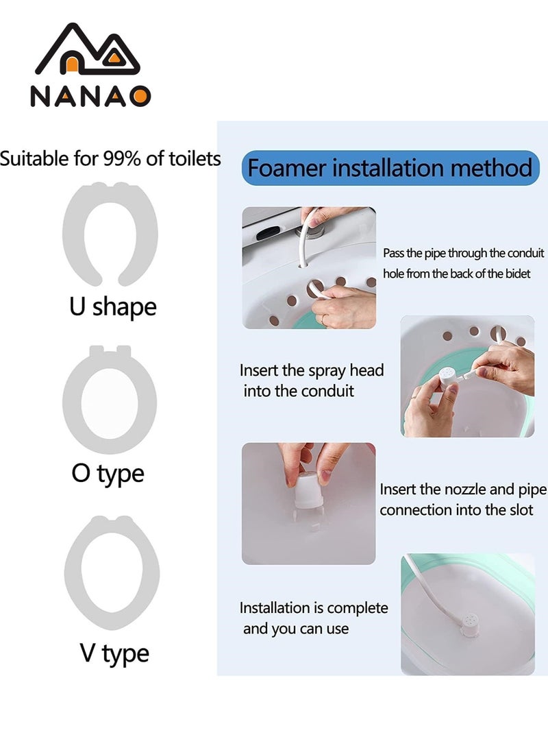 Sitz Bath for Toilet Seat,Steam Seat for Toilet, Foldable Postpartum Care Basin, Suitable for Pregnant Women, Postpartum Care, Perineum Treatment, Sitz Bath for Hemorrhoids (Pink)