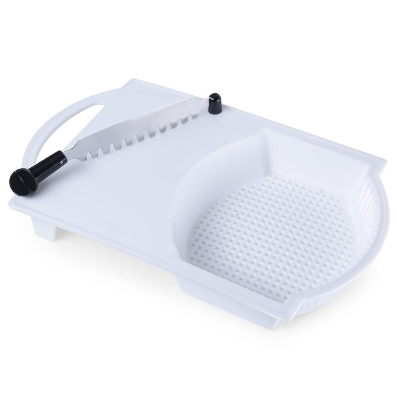 Anjali Cut-N-Wash Plastic Chopping Board with Stainless Steel Blade for Vegetable Cutting - Durable and Time Saving Kitchen Tool-CW02 - Image 5