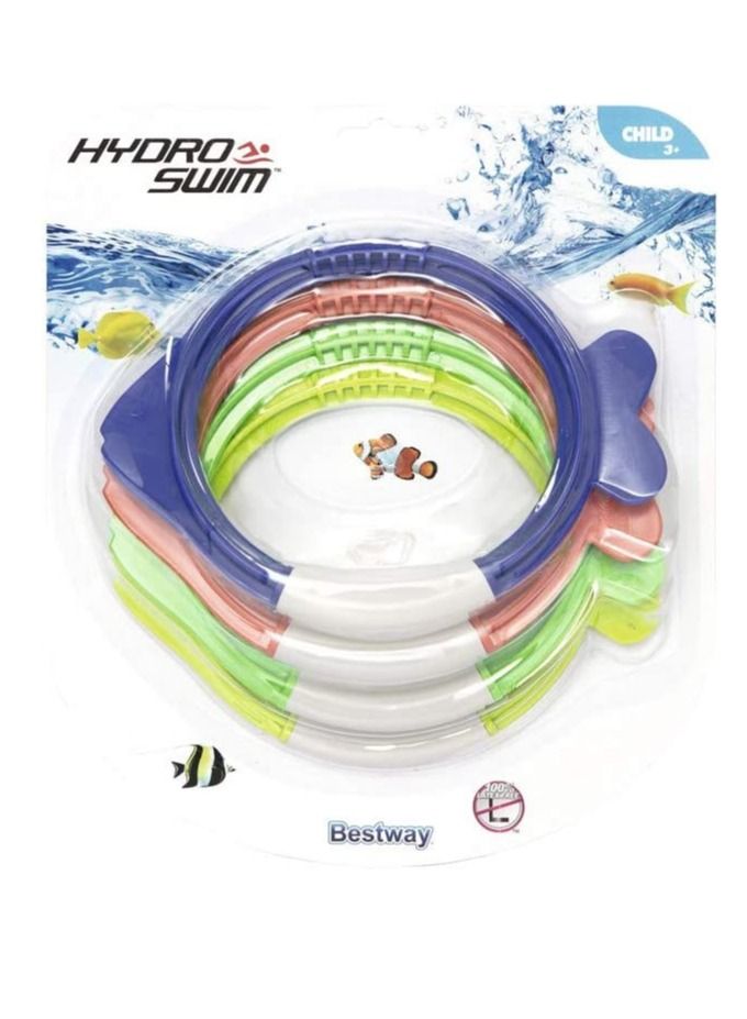 Bestway HYDRO-SWIM LIL' FISH DIVE RINGS 26-26009 - Image 1