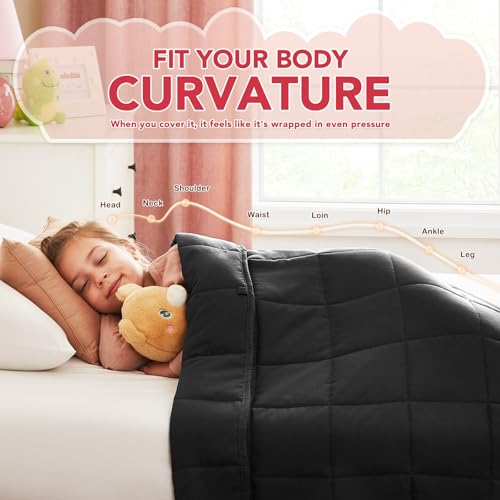 CuteKing Weighted Blanket (10lbs, 48"x72", Grey) Heavy Blanket for 90-100lbs, Breathable Microfiber Material with Glass Beads All-Season Summer Fall Winter Soft Thick - Image 3