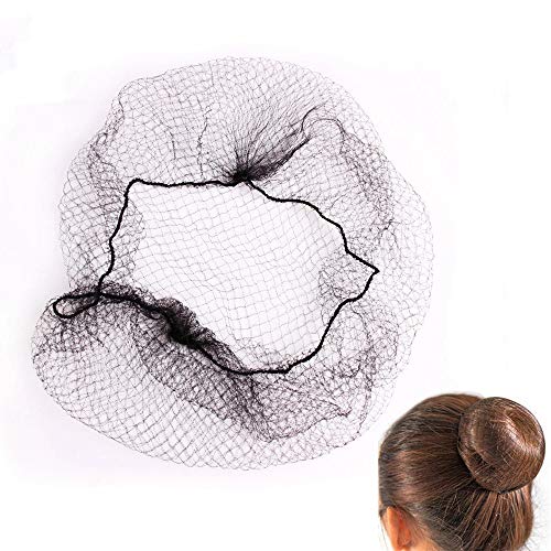 Furnido 100 Pack Black Invisible Elastic Edge Hair Netslength 20 Inches with 14 Inches OpeningLightweight Dancing Hairnets One Size Fits All for Women Girls - Image 1