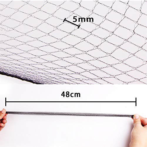 Furnido 100 Pack Black Invisible Elastic Edge Hair Netslength 20 Inches with 14 Inches OpeningLightweight Dancing Hairnets One Size Fits All for Women Girls - Image 3