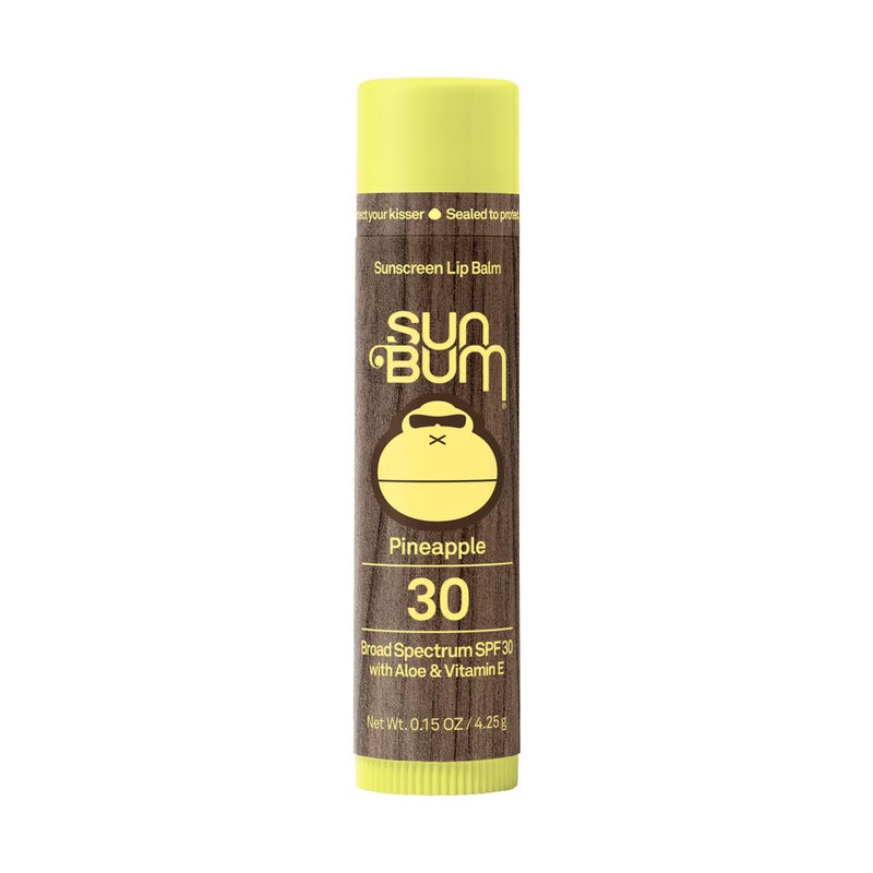 Sun Bum SPF 30 Sunscreen Pineapple Lip Balm - Moisturizing Aloe Vera and Vitamin E - Vegan and Cruelty Free - Broad Spectrum UVA/UVB Lip Protection - 0.15 oz Stick - Image 1