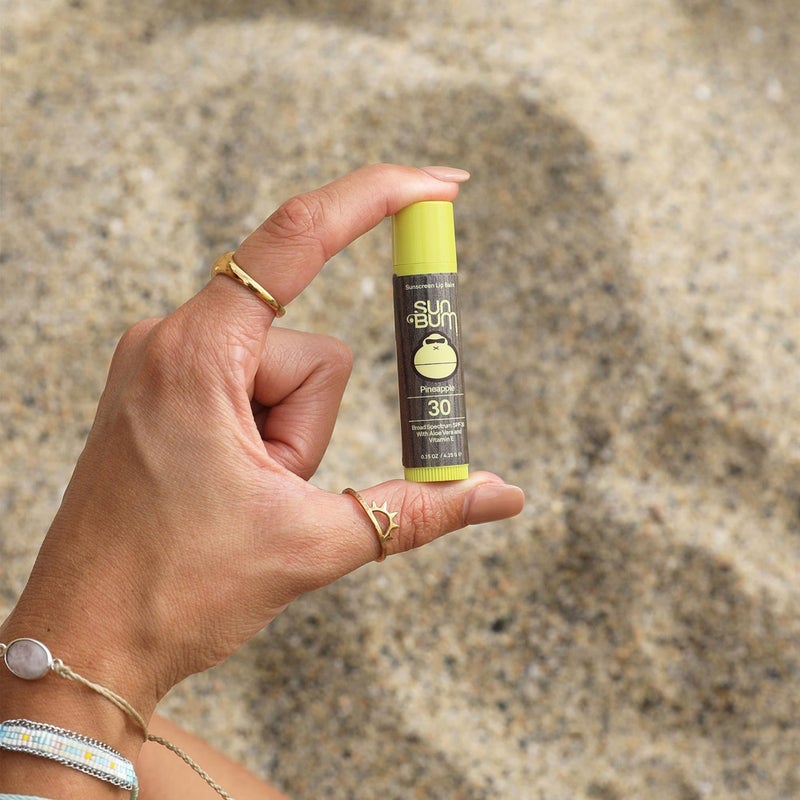Sun Bum SPF 30 Sunscreen Pineapple Lip Balm - Moisturizing Aloe Vera and Vitamin E - Vegan and Cruelty Free - Broad Spectrum UVA/UVB Lip Protection - 0.15 oz Stick - Image 3