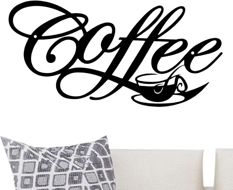 Wire Coffee Sign - Coffee Bar Sign Coffee Decor,Black Coffee Wall Decor Coffee Bar Letter Sign for Cafe Farmhouse Kitchen Wall Decor - Image 5
