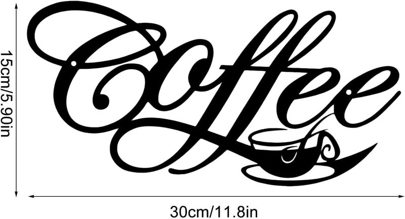 Wire Coffee Sign - Coffee Bar Sign Coffee Decor,Black Coffee Wall Decor Coffee Bar Letter Sign for Cafe Farmhouse Kitchen Wall Decor - Image 4
