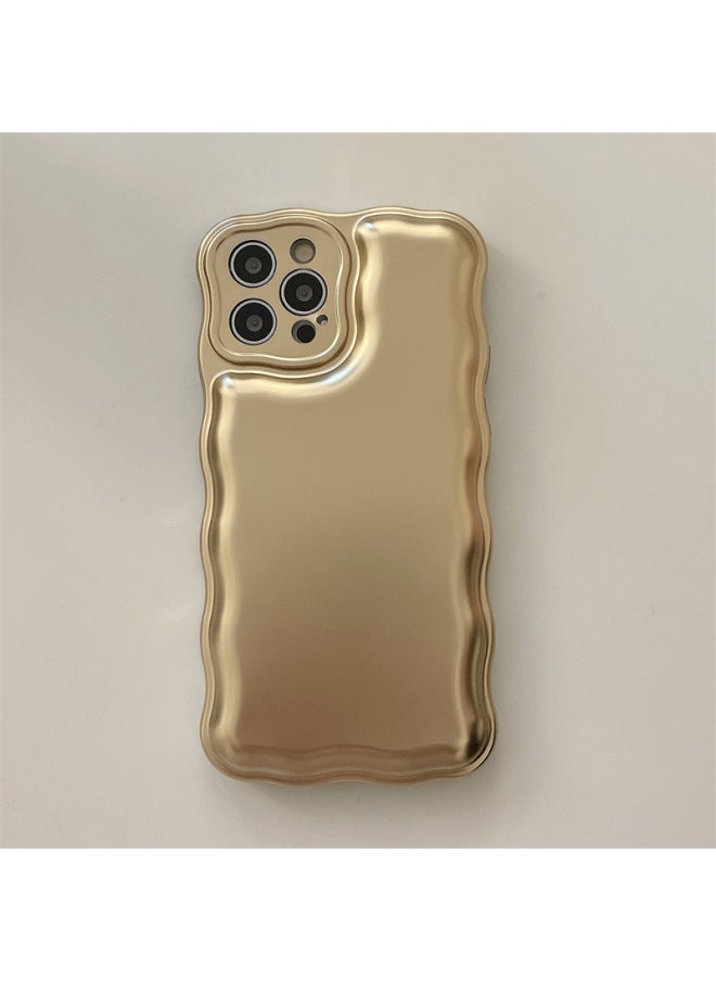 Generic - Digital Computer/For Iphone Protective Case - Aesthetic Floral Design - Shockproof Drop Protection Scratch Resistant-Color:Dissolve Airbag [Gold]]-Applicable Model:For Iphone 14 - Image 1