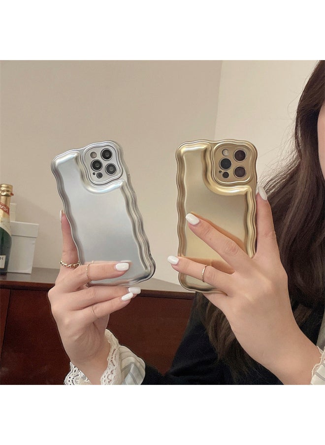 Generic - Digital Computer/For Iphone Protective Case - Aesthetic Floral Design - Shockproof Drop Protection Scratch Resistant-Color:Dissolve Airbag [Gold]]-Applicable Model:For Iphone 14 - Image 1