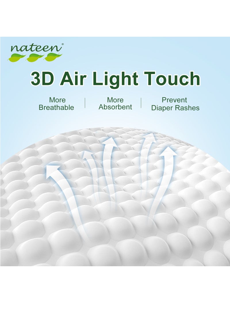 Nateen Premium Care Baby Diapers,Size 3 (4-9kg),Medium,18 Count Diapers,Super Absorbent,Breathable Baby Diapers.