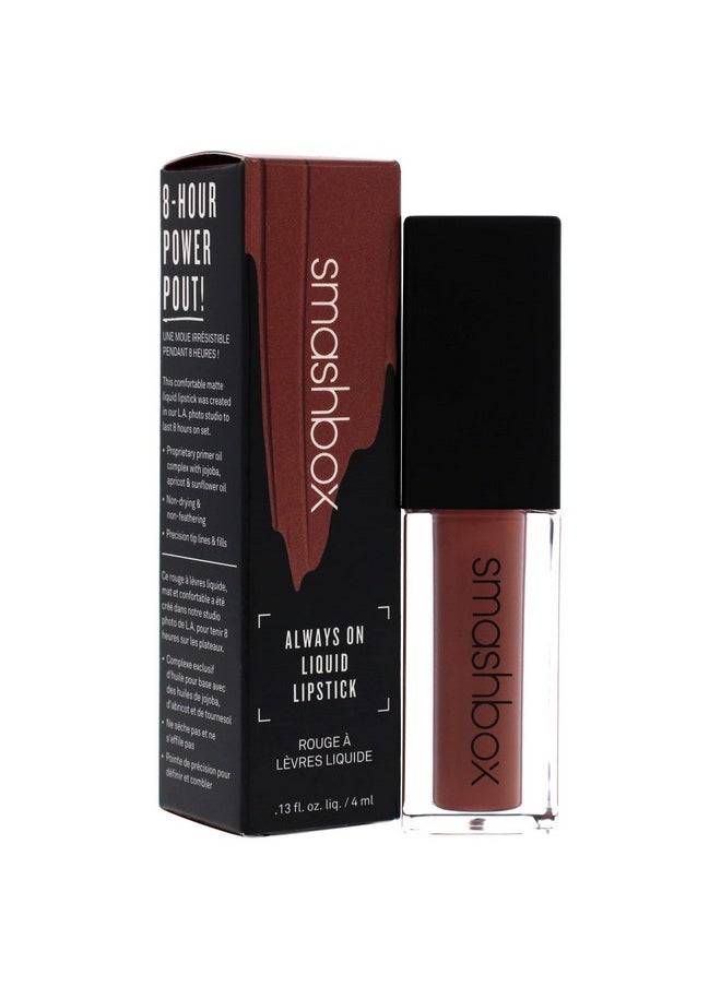 SmashBox - أحمر شفاه سائل Always On Stepping Out للنساء، 0.13 أونصة - Image 1