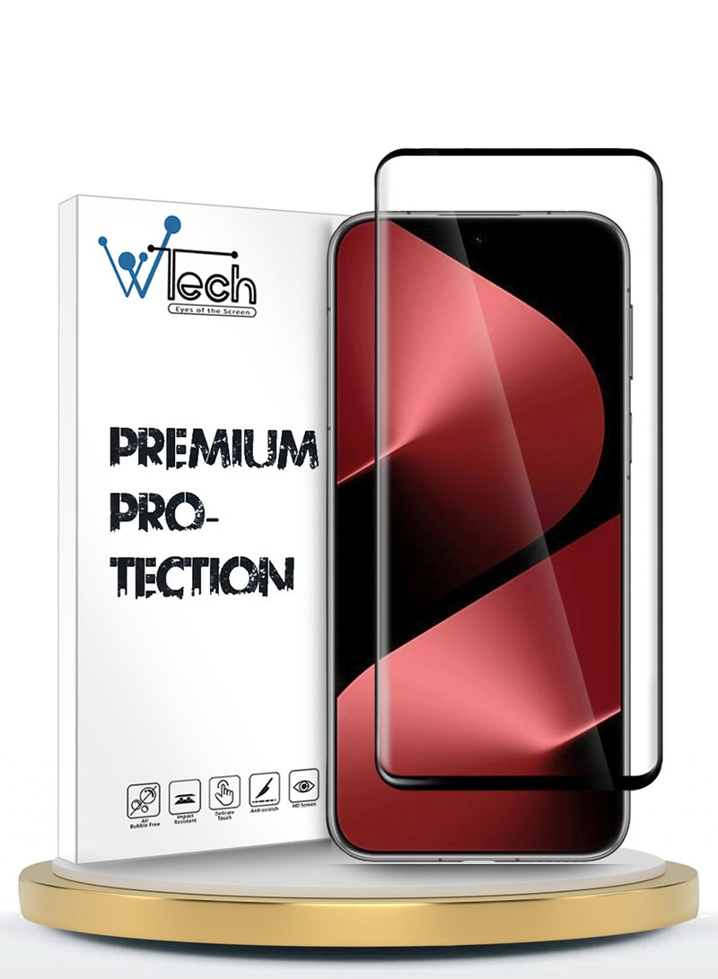 Wtech Huawei Pura 80 Pro 5G 2025 Premium Edge-Pro Full Glue Full Cover Tempered Glass Screen Protector (MSGPCN) - Clear/Black - Image 1
