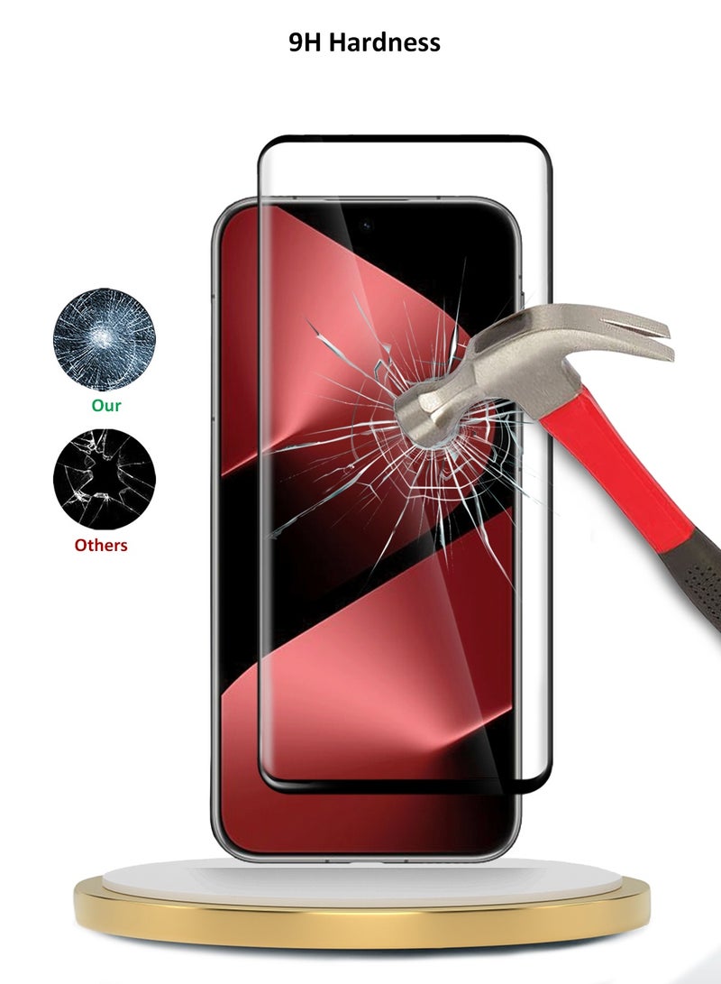 Wtech Huawei Pura 80 Pro 5G 2025 Premium Edge-Pro Full Glue Full Cover Tempered Glass Screen Protector (MSGPCN) - Clear/Black - Image 3