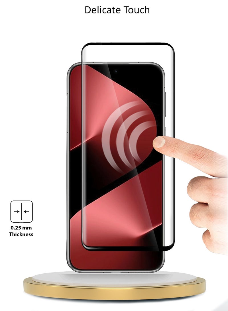 Wtech Huawei Pura 80 Pro 5G 2025 Premium Edge-Pro Full Glue Full Cover Tempered Glass Screen Protector (MSGPCN) - Clear/Black - Image 4