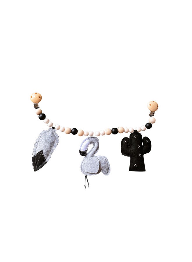 Ins Decorative Nordic Baby Bracelet Pacifier Clip Pacifier Chain Molar Educational Toy Baby Car Clip Bracelet-Color:Baby Car Clip: 7  - Image 1