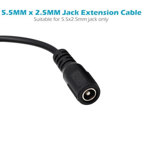 Fancasee 5.5mm x 2.5mm DC Power Extension Cable, 10FT 5.5x2.5mm Extension Cord Male to Female Plug Jack Power Supply Adapter Cable for Security Camera CCTV Surveillance IP Camera LED Strip DVR Router - Image 3