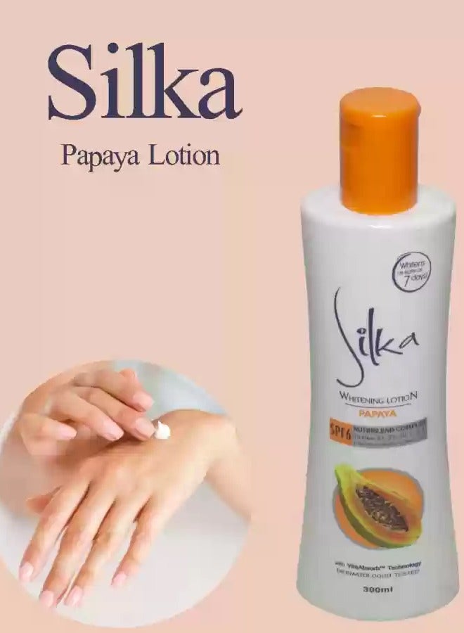 Silka skin whitening lotion with papaya 300 ml - Image 2