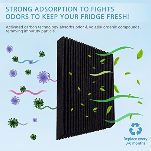 DEWEL Refrigerator Air Filter Replacement for Frigidaire PAULTRA Pure Air Ultra, Compatible with Electrolux EAFCBF, Kenmore, Freshen Your Fridge with Activated Carbon Air Filter - Part 242061001-4PCS - Image 5